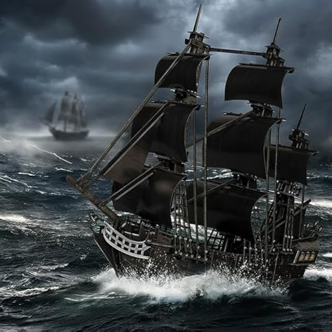 3D PIRATE SHIP PUZZLE FOR ADULTS - QUEEN ANNE'S REVENGE MODEL KIT, UPGRADED DESIGN FOR FAMILY FUN & DESK DECOR, FOR MEN & WOMEN - Image 2